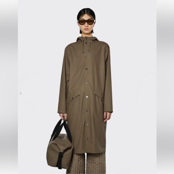 Rains Jackets & Blazers - LAST ONE! 🚨🚨Rains Longer Jacket in Wood Size Medium Unisex NWT